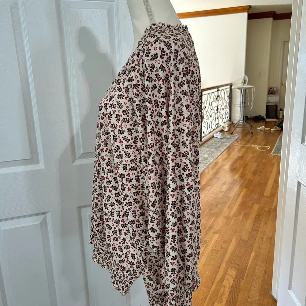 Torrid Crème Floral Long Sleeve Top in Women’s Sz 4X - Picture 7 of 7